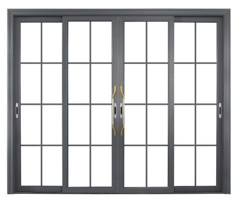 가열 된 유리 투명한 알루미늄 슬라이딩 도어 슬림 프레임 외부 알루미늄 슬라이딩 도어