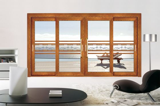 이중 유리 알루미늄 슬라이딩 도어 허리케인 저항 멀티 슬라이드 유리 도어