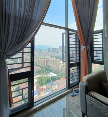 현대 알루미늄 스윙 윈도우 단열 유리 스윙 오픈 윈도우