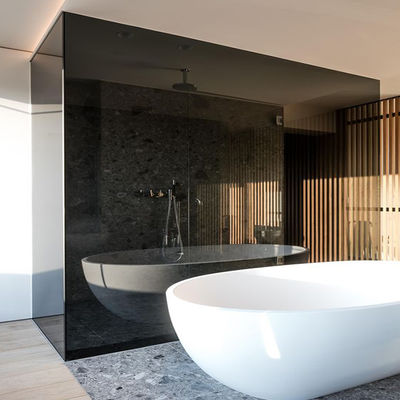 색조 된 유리로 실내 유리 벽벽 알루미늄 프레임으로 가정용