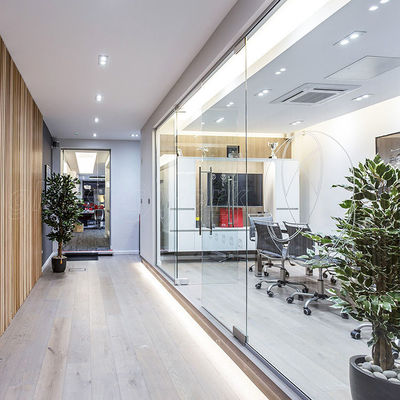 알루미늄 프레임 유리 큐비클 벽 크기 문과 맞춤