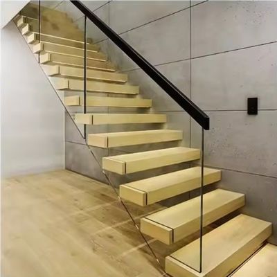 빌라 디자인 부동 계단 가시 스틸 스트링어