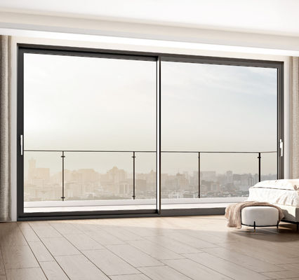 사용자 정의 가능한 알루미늄 슬라이딩 도어 슬라이딩 오픈 방법 및 사용자 정의 필요에 따라 1.2mm-2.2mm 프레임 두께