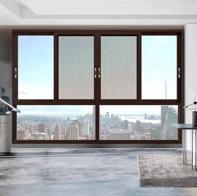 상업용 소음 격리 알루미늄 프레임 격리 된 유리 유리로 슬라이딩 창문