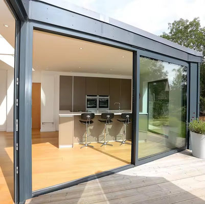 중형 알루미늄 슬라이딩 도어 단열 온화 유리 슬라이딩 patio 문