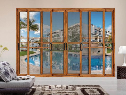 내구성 두꺼운 알루미늄 슬라이딩 유리 문 수평 개방 스타일