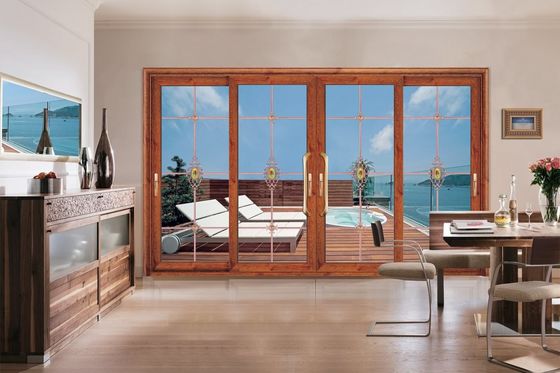 태풍 저항성 2mm 두꺼운 알루미늄 슬라이딩 피티오 문