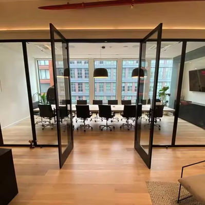 중용 알루미늄 프레임 스윙 도어 열 끊기 쉬운 유지 보수