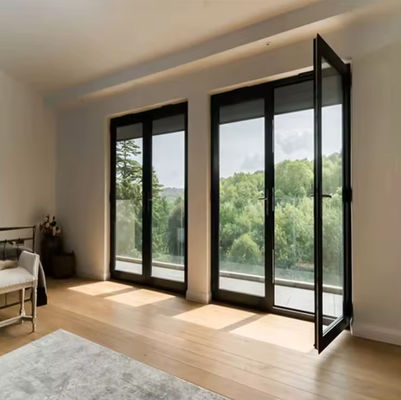 중용 알루미늄 프레임 스윙 도어 열 끊기 쉬운 유지 보수