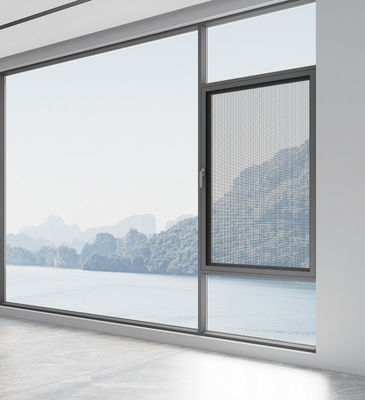 회색 알루미늄 스윙 윈도우 높은 환기 캐시먼트