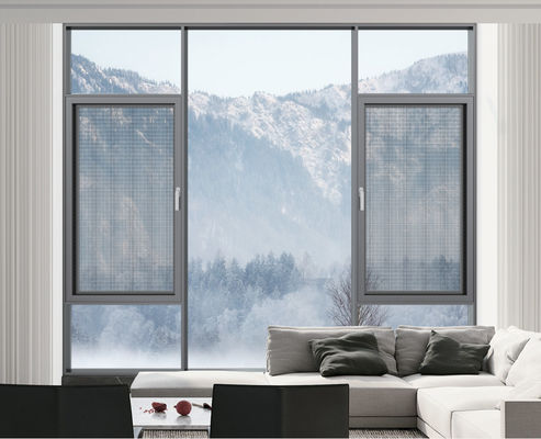 회색 알루미늄 스윙 윈도우 높은 환기 캐시먼트