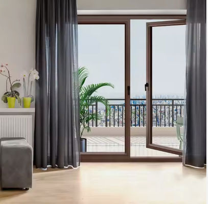 SZG 하우스 알루미늄 쌍 유리 스윙 도어 안전 및 부드러운 오픈