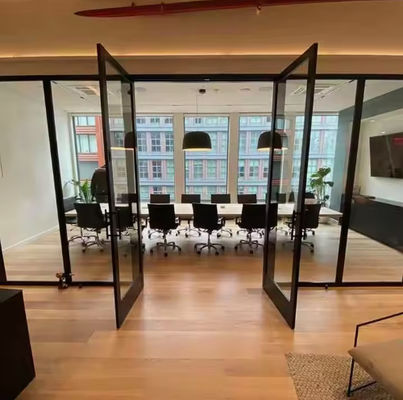 입구 알루미늄 스윙 도어 부식 저항 알루미늄 유리 힌딩 도어