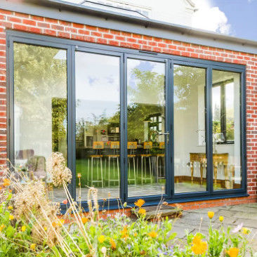 커스터마이징 하우스 알루미늄 폴딩 도어 잠금 손잡이와 함께 가루 된 유리