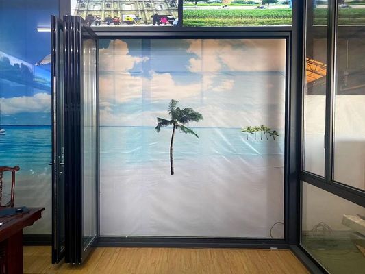 맞춤형 알루미늄 쌍 접이 유리 문 원활한 작동을 위해 쉬운 설치
