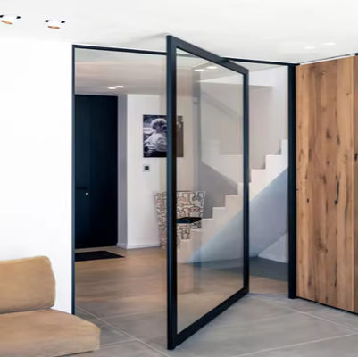 알루미늄 합금 프레임 없는 유리 회전 문