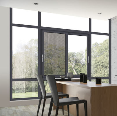 파우더 코팅 알루미늄 슬라이딩 윈도우 곤충 보호 이중 유리 슬라이딩 윈도우