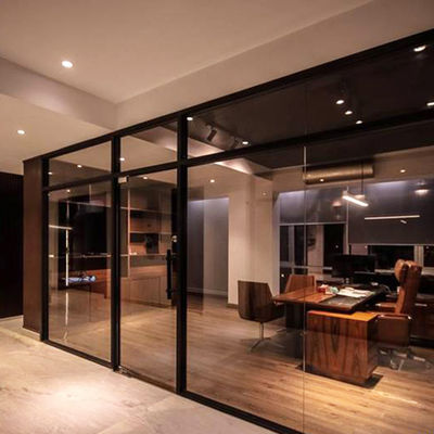 상업용 프레임 없는 유리 사무실 벽 사용자 정의 가능한 유색 유리