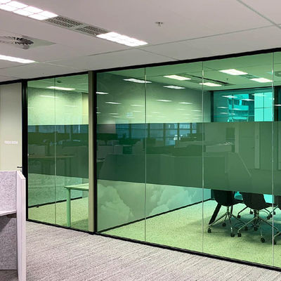 상업용 프레임 없는 유리 사무실 벽 사용자 정의 가능한 유색 유리