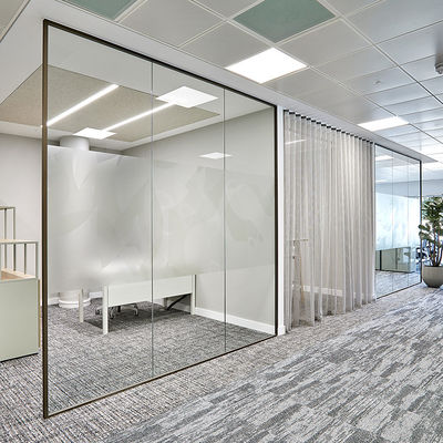슬림 프레임 해제 가능한 유리 파티션 선명하고 온화 된 유리
