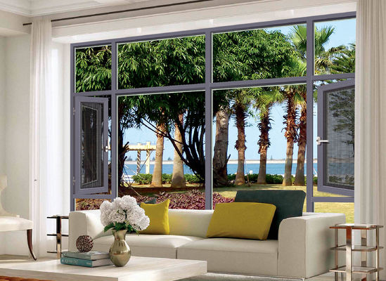 안전 보호 장치가 있는 날씨 저항성 기울기 회전 알루미늄 창문