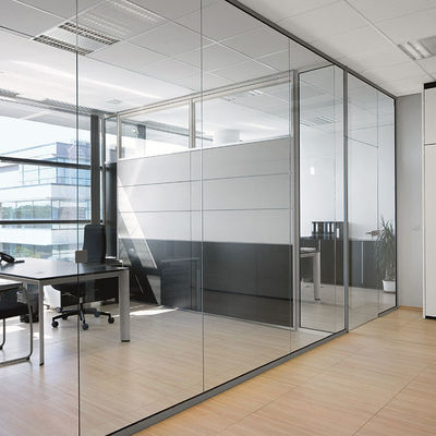 상업 안전 내부 유리 벽벽 사무실 소리 방지 유리 벽벽