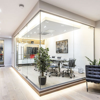 알루미늄 프레임 유리 큐비클 벽 크기 문과 맞춤