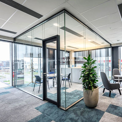 중량 유리 벽 안전 알루미늄 프로필 유리 벽