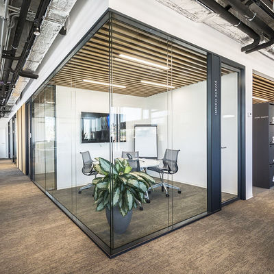 중량 유리 벽 안전 알루미늄 프로필 유리 벽