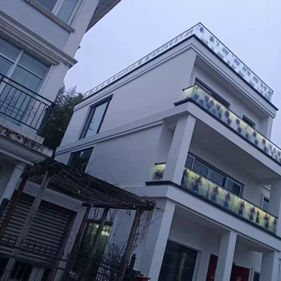 회색 알루미늄 U 채널 유리 릴링 10mm 두꺼운 프레임 없는 유리 발루스트라드