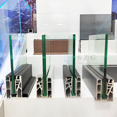 덱 프레임리스 U 채널 유리 릴링 주거용 파우더 코팅
