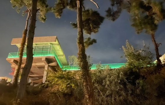 12mm 계단 프레임 없는 유리 발코니 레일링 U 채널 LED 빛