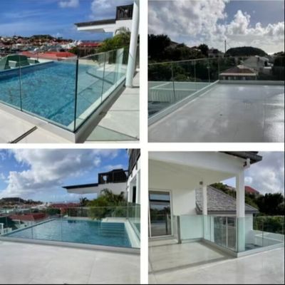 화려한 LED 라이트 U 채널 유리 릴링 8-16mm 가루 유리 및 5 년 이상의 보증