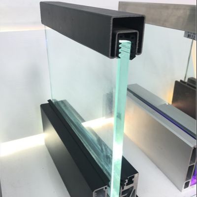 안정적인 800-1200mm 온화 유리 U 채널 시스템 안전과 미용을 위해 알루미늄 핸들