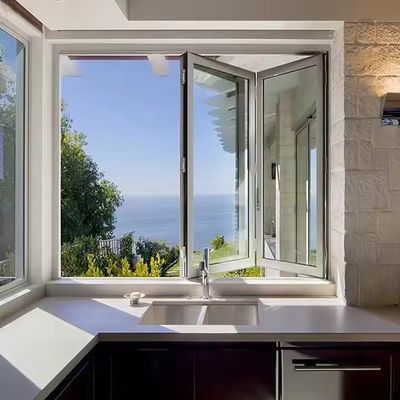 1.5mm 알루미늄 접이식 창문 수평 접이식 패턴과 고금화 프레임 마무리