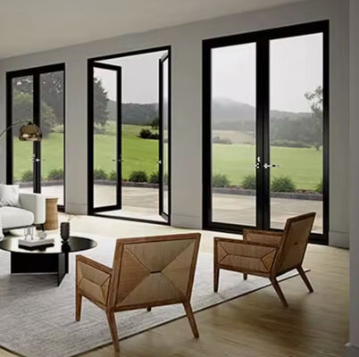 상업 및 주거 환경을 위한 고품질 알루미늄 합금 6063-T5 프레임 스윙 도어 (맞춤형 하드웨어 액세서리 포함)