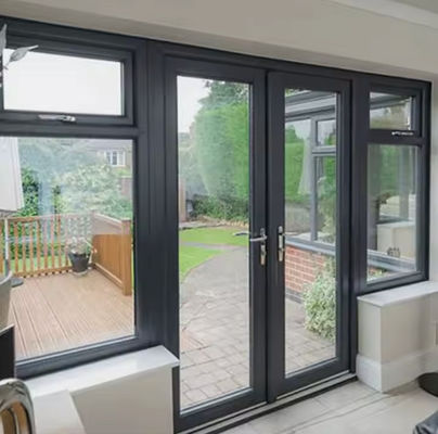 상업 및 주거 환경을 위한 고품질 알루미늄 합금 6063-T5 프레임 스윙 도어 (맞춤형 하드웨어 액세서리 포함)