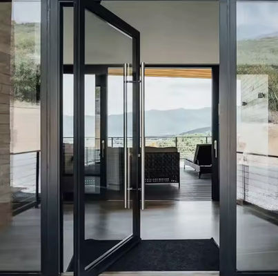 Y/N 곤충 보호 알루미늄 스윙 도어, 듀얼 템퍼드 맑은 유리창과 자기 잠금