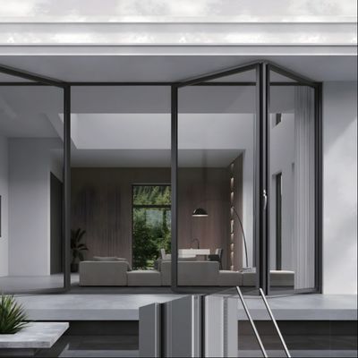 안전 잠금 메커니즘 알루미늄 접착 유리 문 은색/백색/검색/교육 기관에 맞춤형