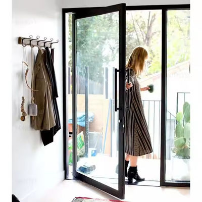 4-12mm 이중 유리 알루미늄 회전 문 맑은 유리와 스테인레스 스틸 스크린 넷 재료