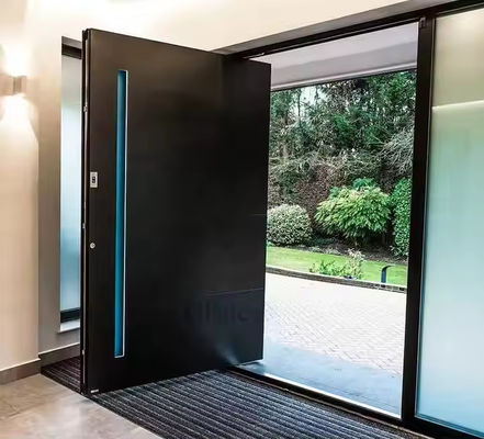 스테인레스 스틸 내부 알루미늄 회전 문 맑은 유리와 1.8mm 프레임 두께