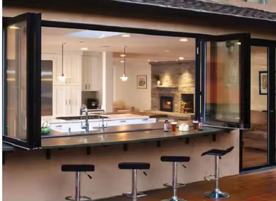 열 절연성 소음 단열 및 좋은 소음 단열을 위한 접는 알루미늄 창문