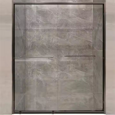 프레임 없는 디자인 쉽게 설치 8mm 이중 유리 슬라이딩 샤워문
