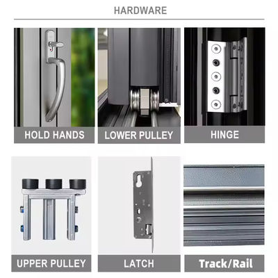 알루미늄 소음 및 방수 단열 바이 접는 문 유리 파티션 문