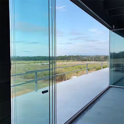 2.0mm 프로파일 두께 알루미늄 프레임리스 폴딩 유리 도어 (맞춤형 프레임 색상 포함) - 실내 파티션용