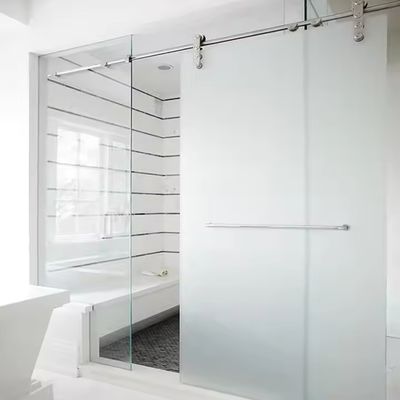 사용자 정의 알루미늄 내부 욕실 파티션 1.4mm 프로필 두께와 얼음 유리