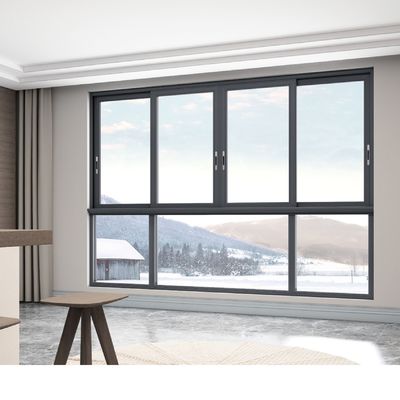 알루미늄 합금 프레임과 단열 유리를 사용한 50년 수명의 이중창 슬라이딩 창문