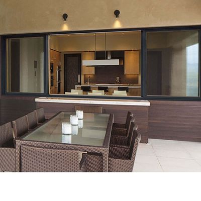 알루미늄 합금 프레임과 단열 유리를 사용한 50년 수명의 이중창 슬라이딩 창문