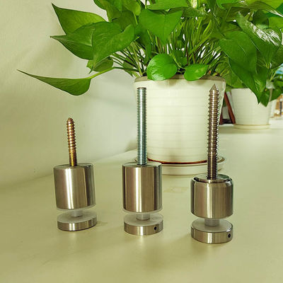 조절 가능한 스테인리스 스틸 프레임리스 벽면 장착 유리 난간 고정 스탠드오프 핀