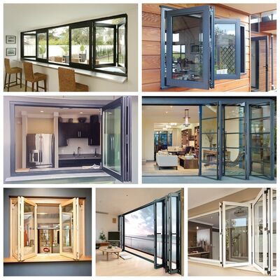 Durable Commercial And Residential Aluminium Double Glazing Foldable Windows